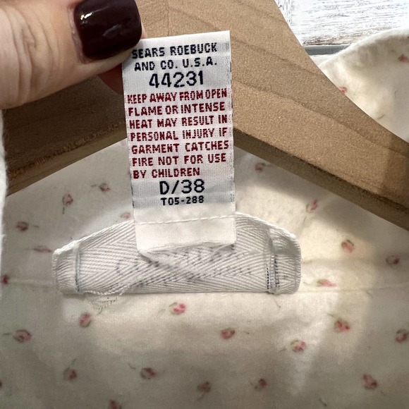 AMANDA STEWART COUNTRY Women's VINTAGE Cotton Flannel Sleep Dress Rosebud XL - Picture 6 of 12